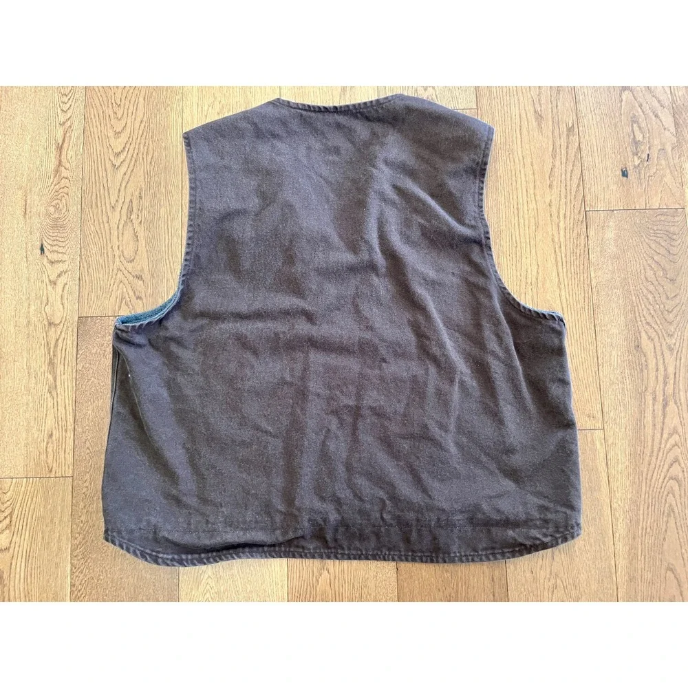 Vintage Carhartt V19 DKB Brown Sandstone Duck Vest Made in USA Men's 3XL Regular
